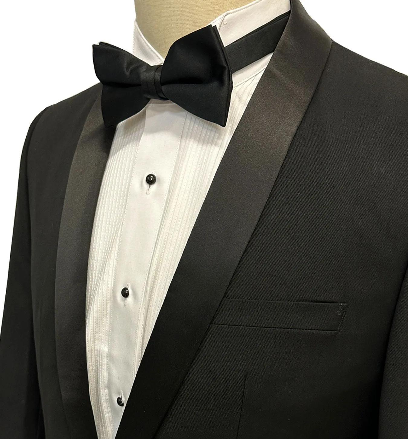 Vinci Slim Fit Tuxedo Suit - Black T-SS