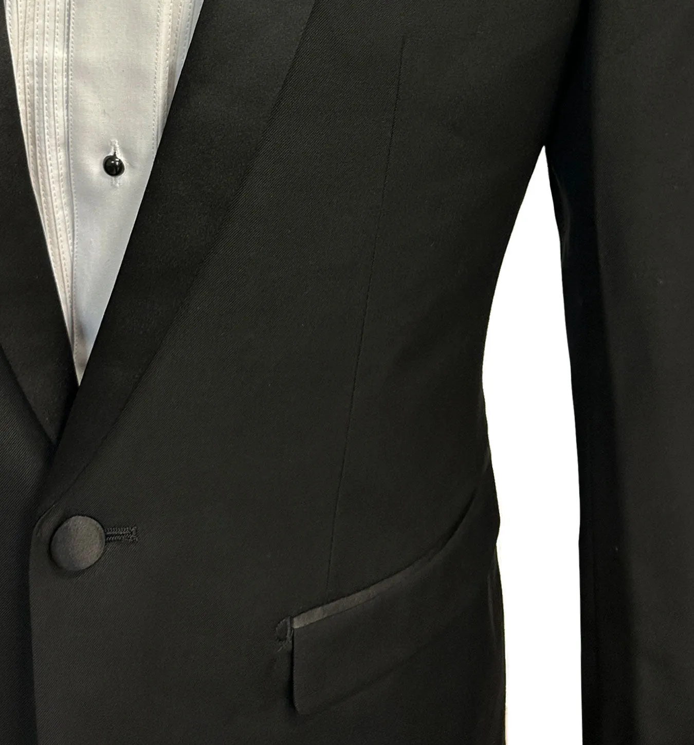 Vinci Slim Fit Tuxedo Suit - Black T-SS