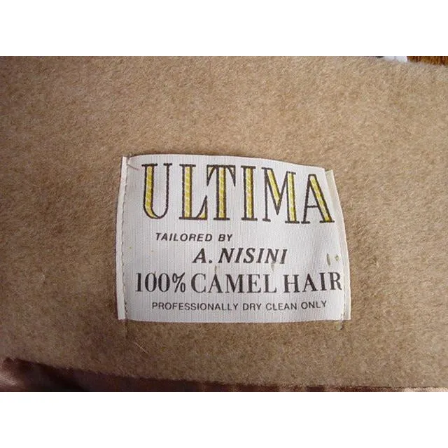 Vintage Coat Ultima 100% Camel Hair Classic Style 1970S Small -Med
