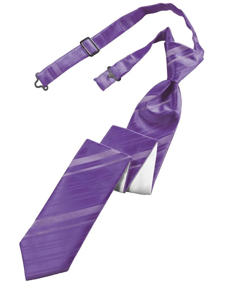 Wisteria Striped Satin Skinny Necktie