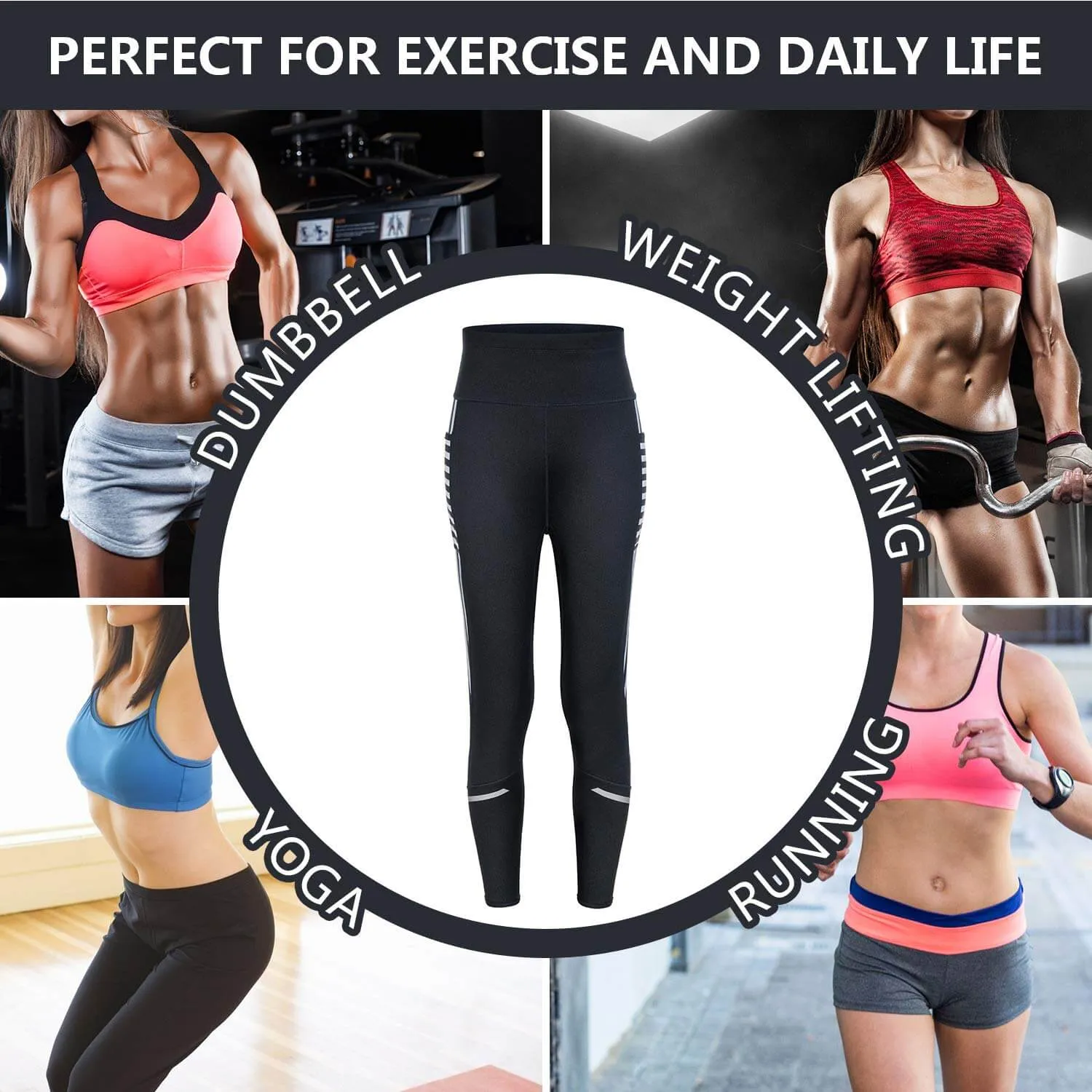 Women Fashion Design Sauna Weight Loss Sweat Pant