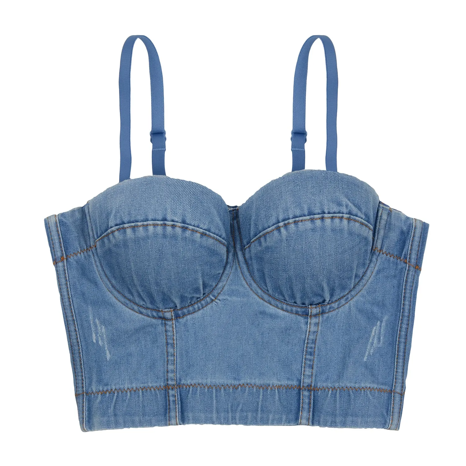 Women's Deium Bustier Crop Top Jean Bra