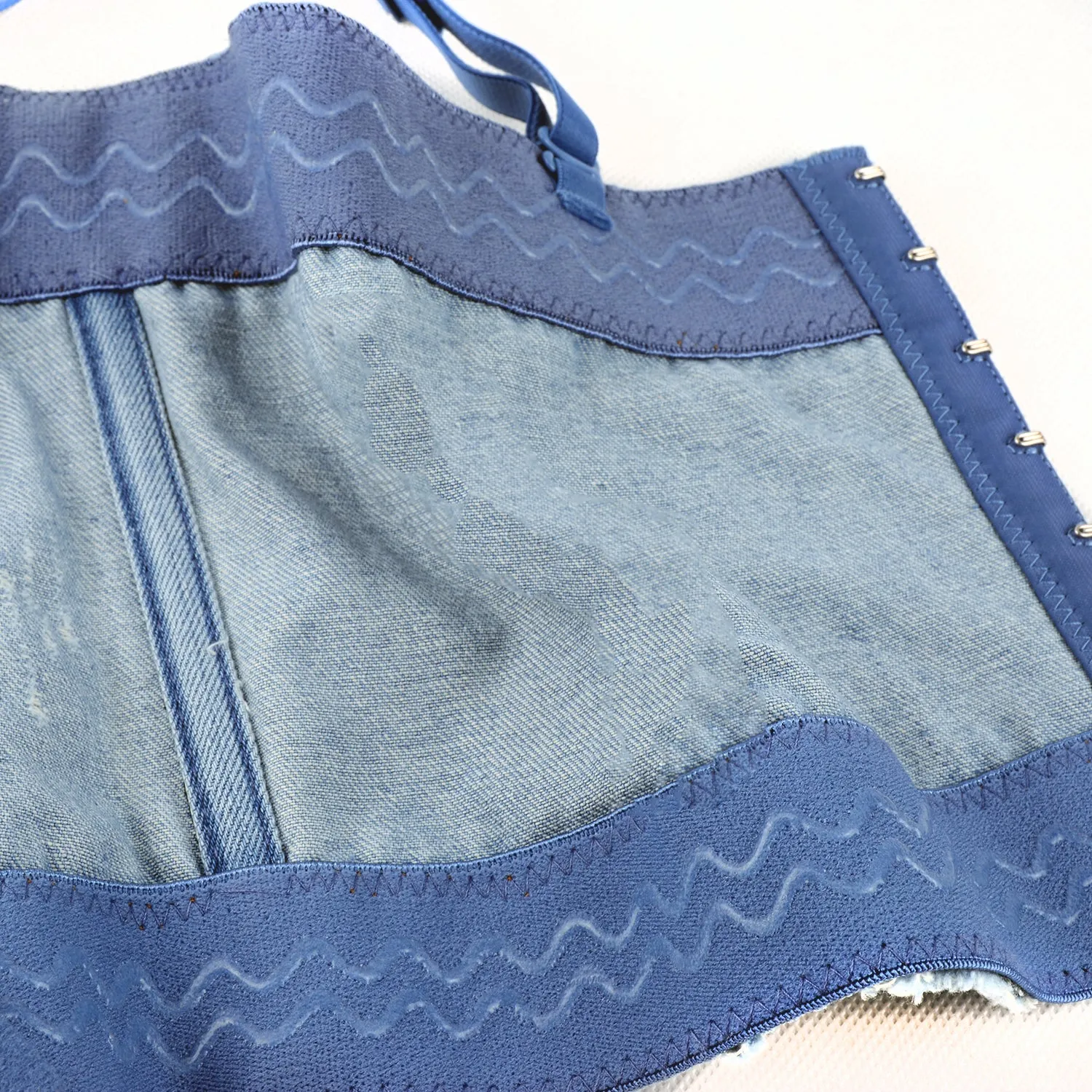 Women's Deium Bustier Crop Top Jean Bra