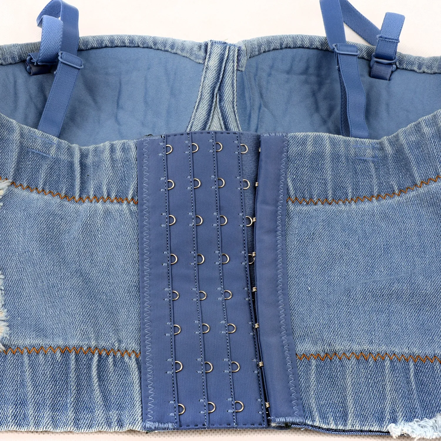 Women's Deium Bustier Crop Top Jean Bra