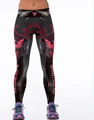Women's Leggings Superman Logo 3D Print Women Fitness Legging Slim Jeggings Wicking Force Exercise Clothes