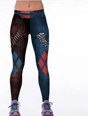 Women's Leggings Superman Logo 3D Print Women Fitness Legging Slim Jeggings Wicking Force Exercise Clothes