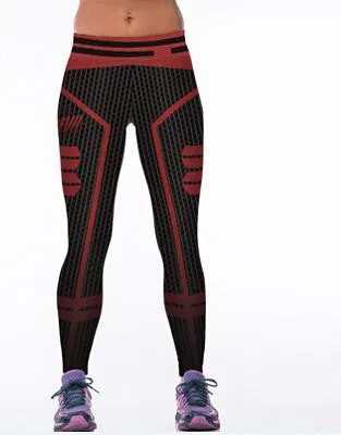 Women's Leggings Superman Logo 3D Print Women Fitness Legging Slim Jeggings Wicking Force Exercise Clothes