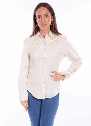 Women's Vintage Western Shirt Collection: Scully Gunfighter Ivory