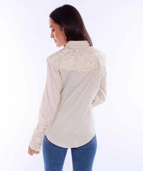 Women's Vintage Western Shirt Collection: Scully Gunfighter Ivory