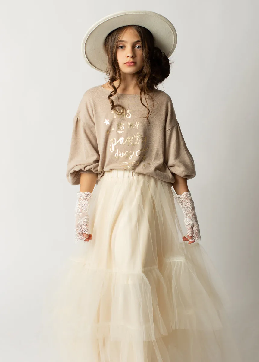 Zenni Skirt in Cream